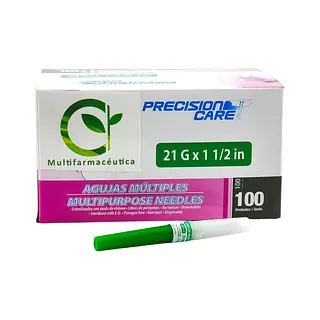 Aguja Múltiple Vacutainer 21 G X 1-1/2 Precision Care