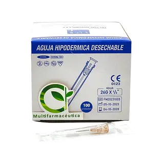 Aguja Hipodérmica 26 G X 1/2 Life Care