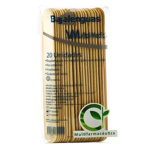 Bajalenguas En Madera X 20 Und Vital Medic