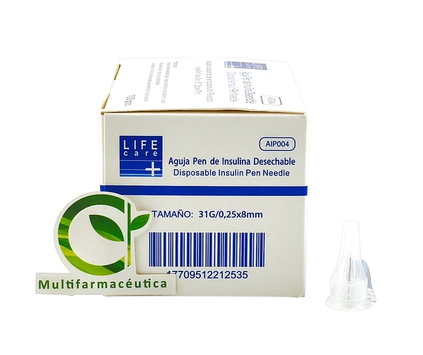 Aguja Para Pen Insulina 31 G X 8 Mm Life Care