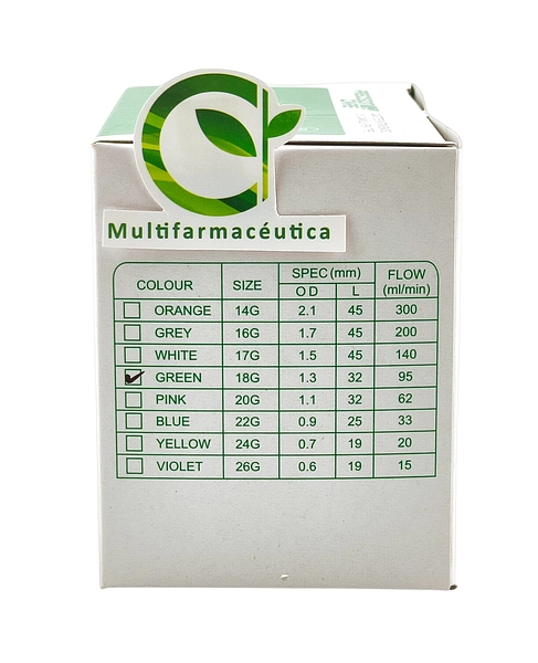 Catéter Intravenoso 18 G X 32 Mm X 25 Und Precision Care