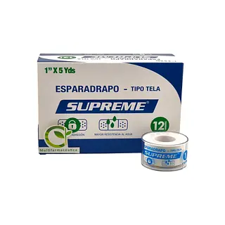 Esparadrapo Tela Blanco 1" X 5yd (2.54 X 457cm) Cja12 Protex