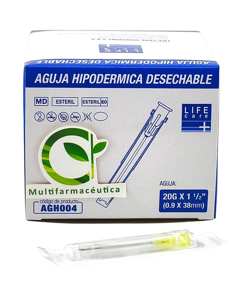 Aguja Hipodérmica 20 G X 1-1/2 Life Care