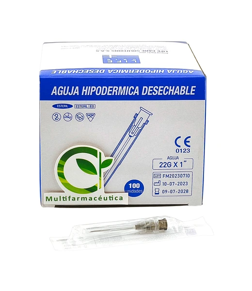 Aguja Hipodérmica 22 G X 1 Life Care