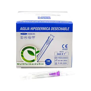 Aguja Hipodérmica 24 G X 1 Life Care