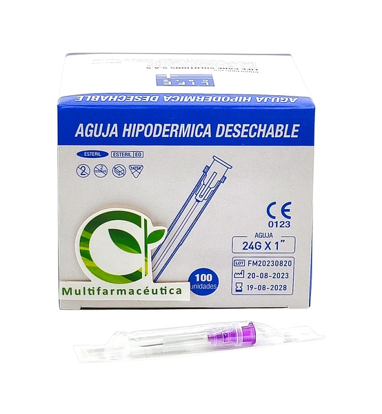 Aguja Hipodérmica 24 G X 1 Life Care