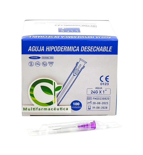 Aguja Hipodérmica 24 G X 1 Life Care