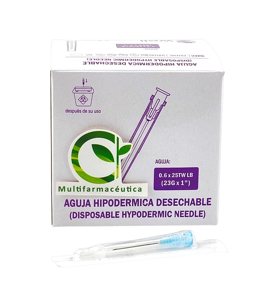 Aguja Hipodérmica 23 G X 1 Well