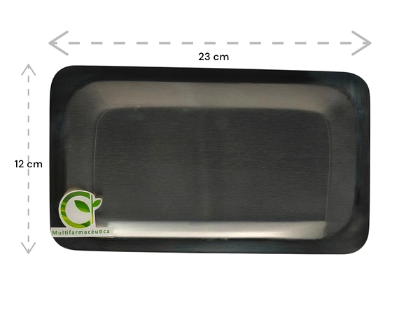 Bandeja Para Instrumental De 23 Cm X 12 Cm Acero Quirurgico