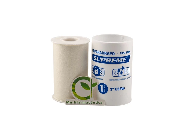 Esparadrapo Tela Blanco 3" X 5yd (7.6 X 457cm) Cja 6 Protex