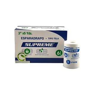 Esparadrapo Tela Blanco 3" X 5yd (7.6 X 457cm) Cja 6 Protex