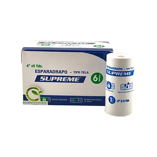 Esparadrapo Tela Blanco 4" X 5yd (10 X 457cm) Cja 6 Protex