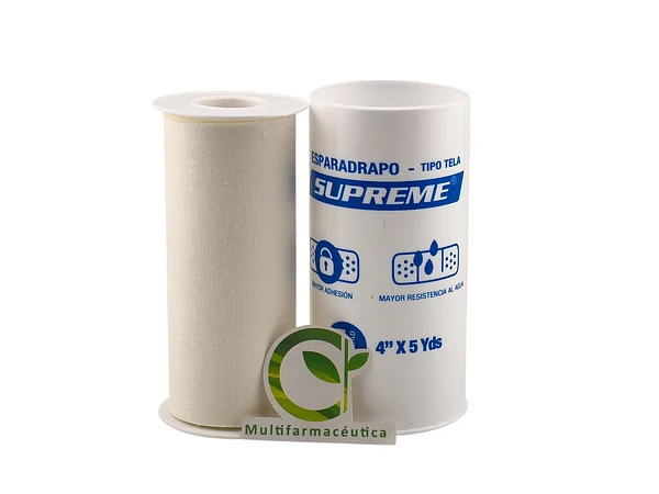 Esparadrapo Tela Blanco 4" X 5yd (10 X 457cm) Und Protex