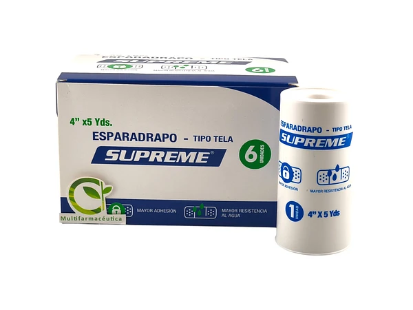 Esparadrapo Tela Blanco 4" X 5yd (10 X 457cm) Und Protex