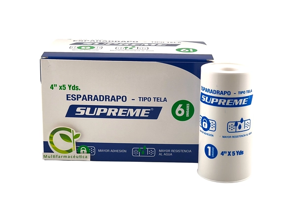 Esparadrapo Tela Blanco 4" X 5yd (10 X 457cm) Und Protex