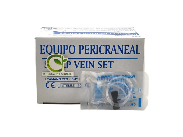 Equipo Pericraneal 22g X 3/4 Color Negro Importado