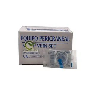 Equipo Pericraneal 23g X 3/4 Color Azul Importado