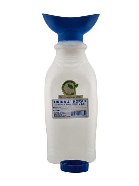 Frasco Recolector De Orina 2 Lts 24 Horas Con Embudo