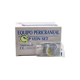 Equipo Pericraneal 19g X 3/4 Color Crema Importado