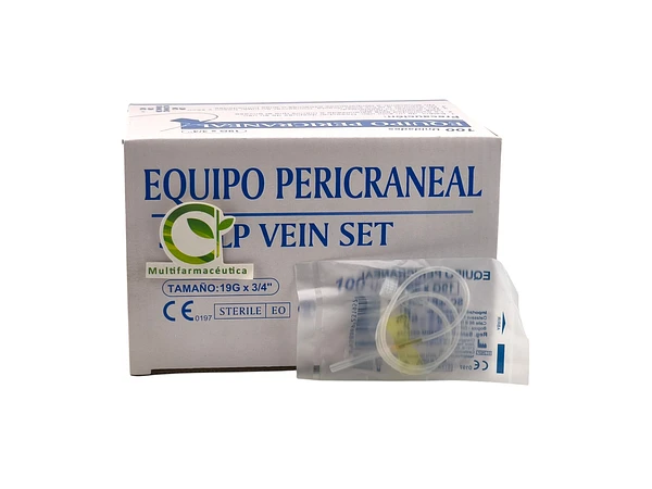Equipo Pericraneal 19g X 3/4 Color Crema Importado