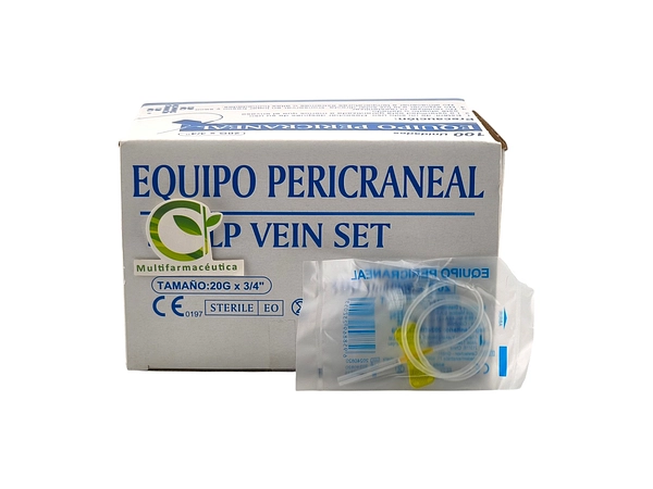 Equipo Pericraneal 20g X 3/4 Color Amarillo Importado