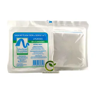 Gasa Esteril No Tejida 4" X 4" Sob X 5 Und Medical Supplies