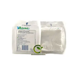 Gasa Esteril No Tejida 3" X 3" Sob X 5 Und Vital Medic
