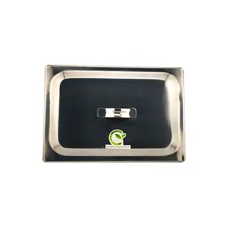 Cubeta Perforada Con Tapa De 23 Cm X 12 Cm Acero Inoxidable