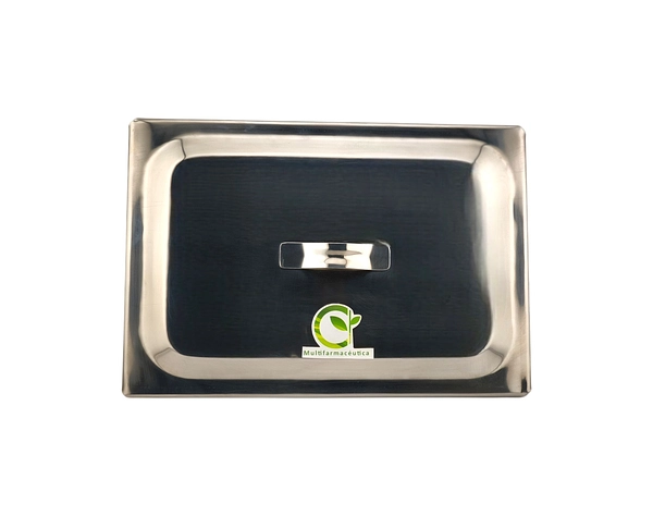 Cubeta Perforada Con Tapa De 23 Cm X 12 Cm Acero Inoxidable