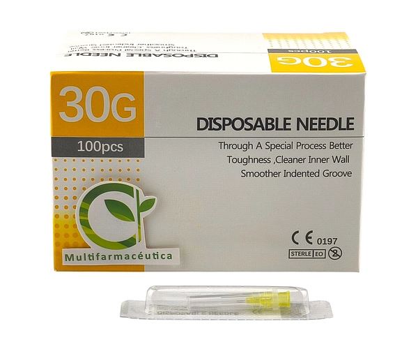 Aguja Hipodérmica 30g X 4mm Caja X 100 Unds