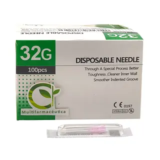 Aguja Hipodérmica 32g X 4mm Caja X 100 Unds