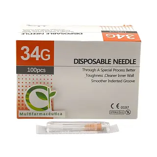 Aguja Hipodérmica 34g X 1.5mm Caja X 100 Unds