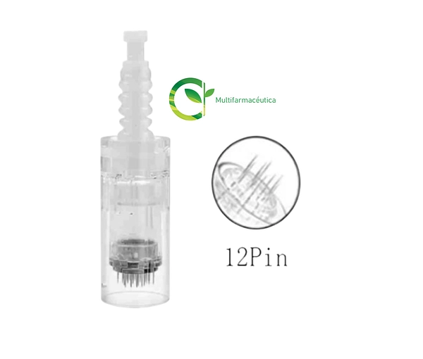 Aguja Dermapen Cartucho 12 Pin Bolsa X 50 Unidades