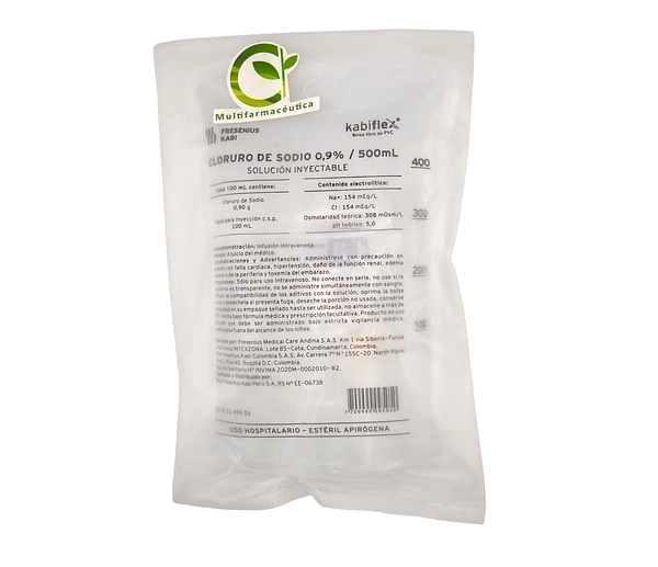 Cloruro De Sodio 0.9% Solución Salina 500ml Fresenius Cjx34
