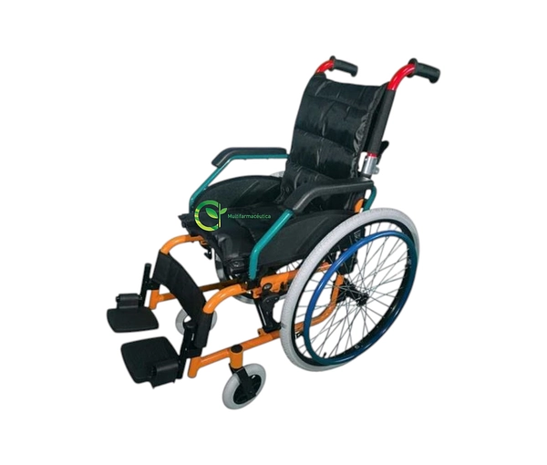 Silla de Ruedas Pediátrica Aluminio Multicolor MUL-FS980LA