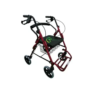 Caminador 4 Ruedas Con Asiento Y Descansa Pies Mul-Fs965lh-B