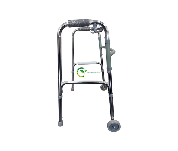 Caminador Plegable En Aluminio De Dos Ruedas Mul-Fs912l