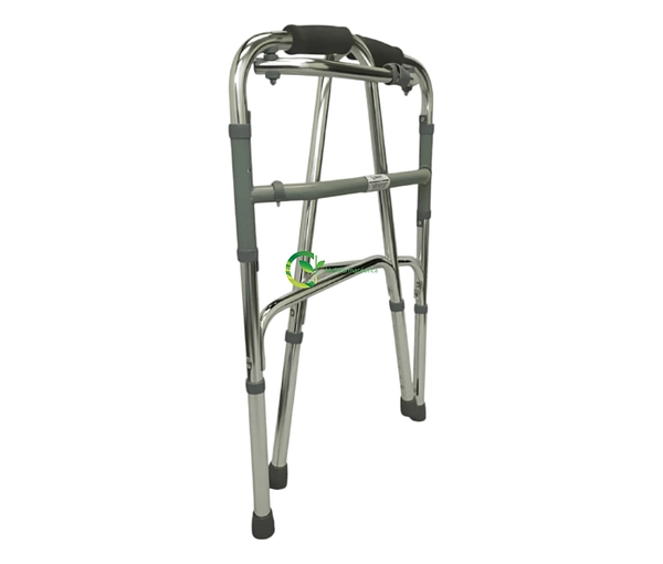 Caminador Plegable Importado Paso A Paso Plata Mul-Fs913l