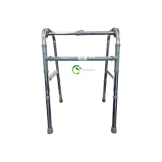 Caminador Plegable Importado Paso A Paso Plata Mul-Fs913l