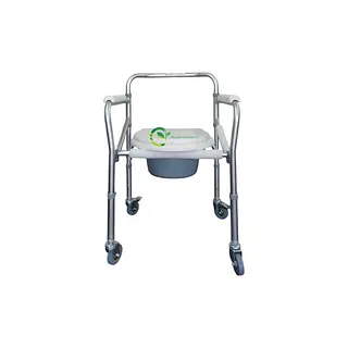 Silla Sanitaria En Aluminio Con Rodachines Mul-Fs696l