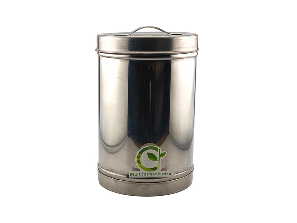 Tarro Algodonero Con Tapa De 12 X 18 Acero Inoxidable