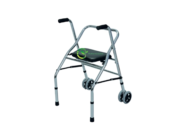 Caminador Con Asiento Rigido Ruedas Delanteras Mul-Fy993l