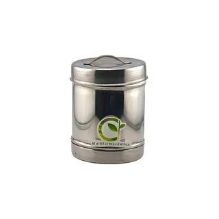 Tarro Algodonero Con Tapa De 10 X 12 Acero Inoxidable