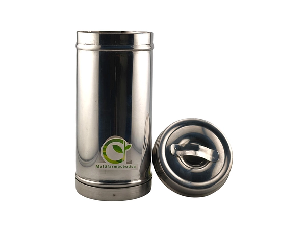 Tarro Algodonero Con Tapa De 10 X 20 Acero Inoxidable