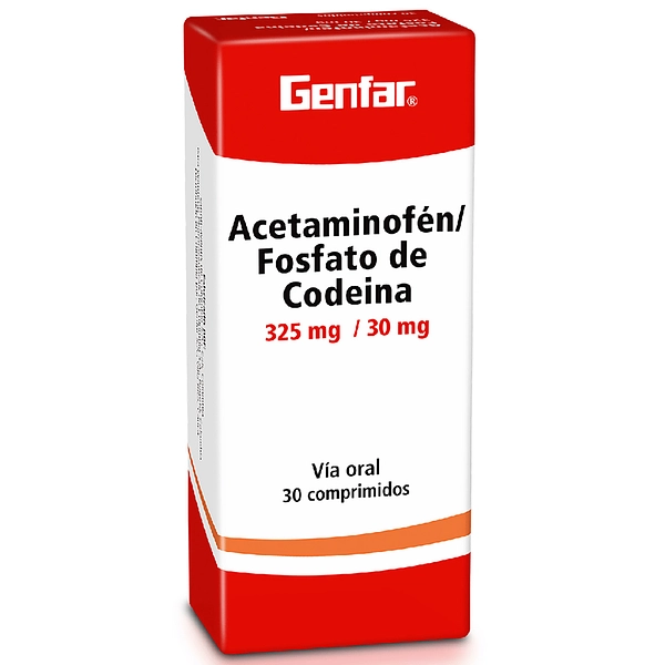 Acetaminofén + Codeína 325 mg/30 mg Genfar