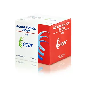 Ácido Fólico 1 mg Ecar