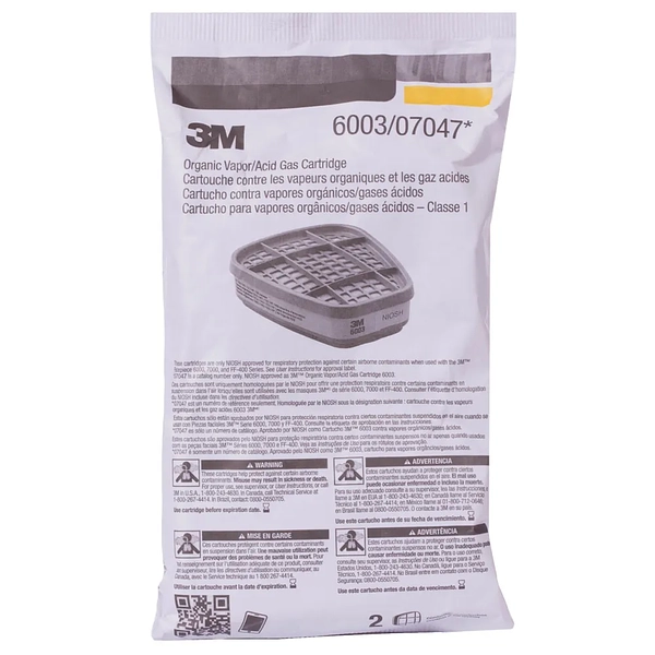 Cartuchos para Vapores Orgánicos y Gases Ácidos 3M 6003 PAR