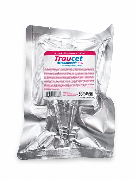 Acetaminofén 1 g/100 ml Solución para Infusión Traucet