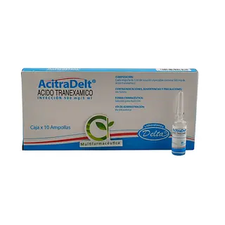 Acido Tranexamico 500 Mg/5ml Ampolla (Acitradelt) Delta