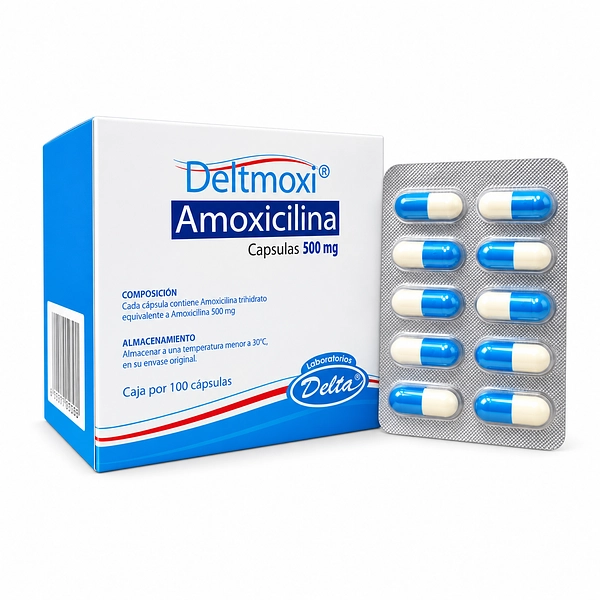 Amoxicilina 500 mg Deltmoxi